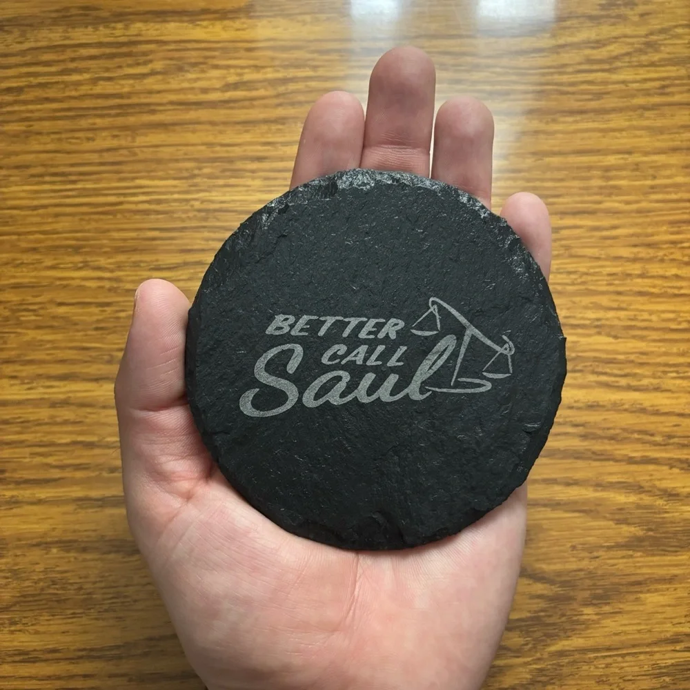 Better Call Saul Logo Laser Engraved Slate Coaster